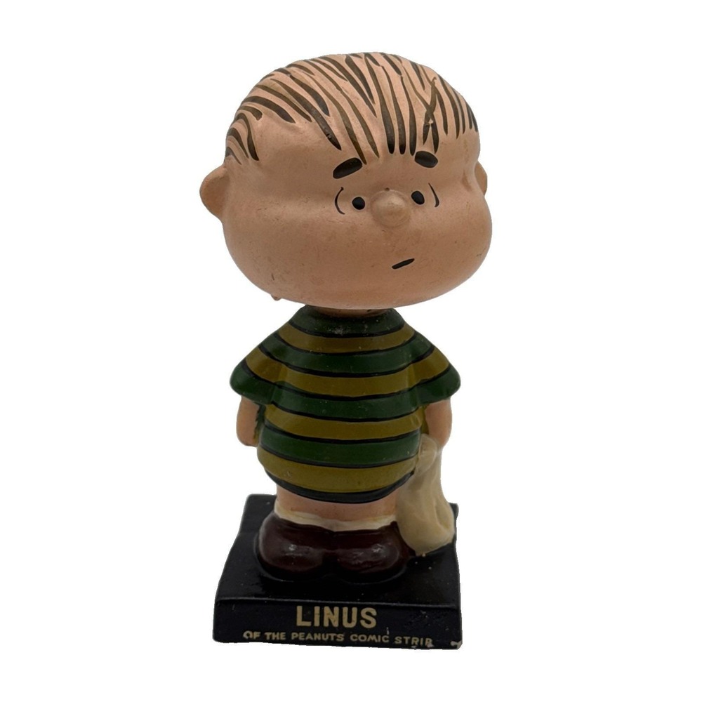 VINTAGE LEGO PEANUTS LINUS BOBBLEHEAD NODDER - JAPAN 1960's Comic Strip Figure